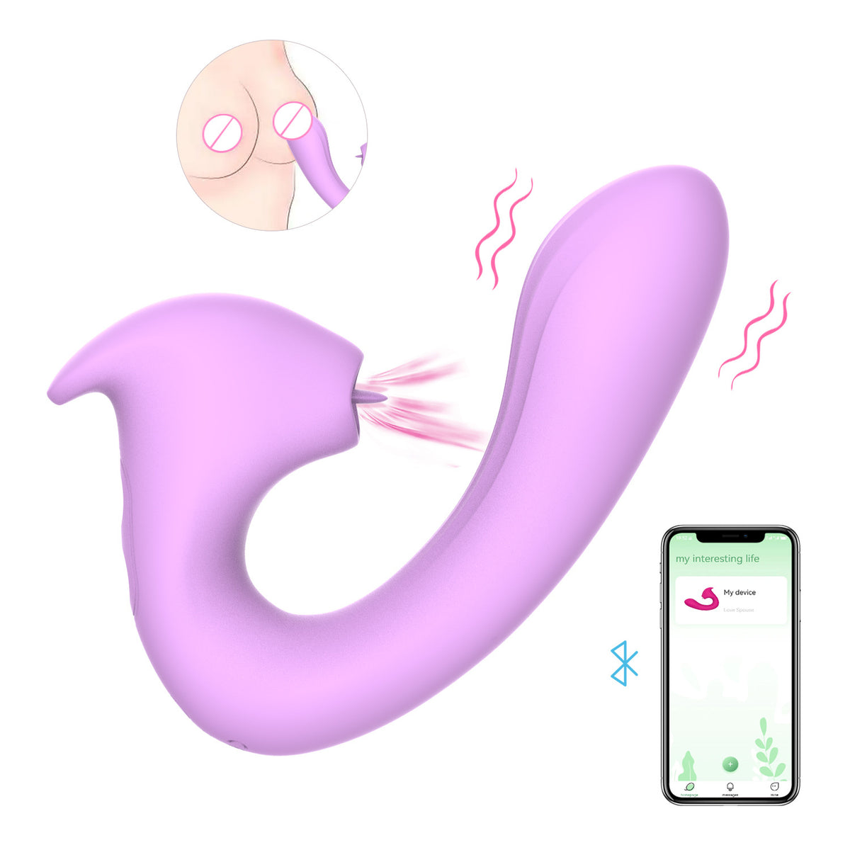 Tongue Licking Clitoral Vibrator with APP & Remote Control