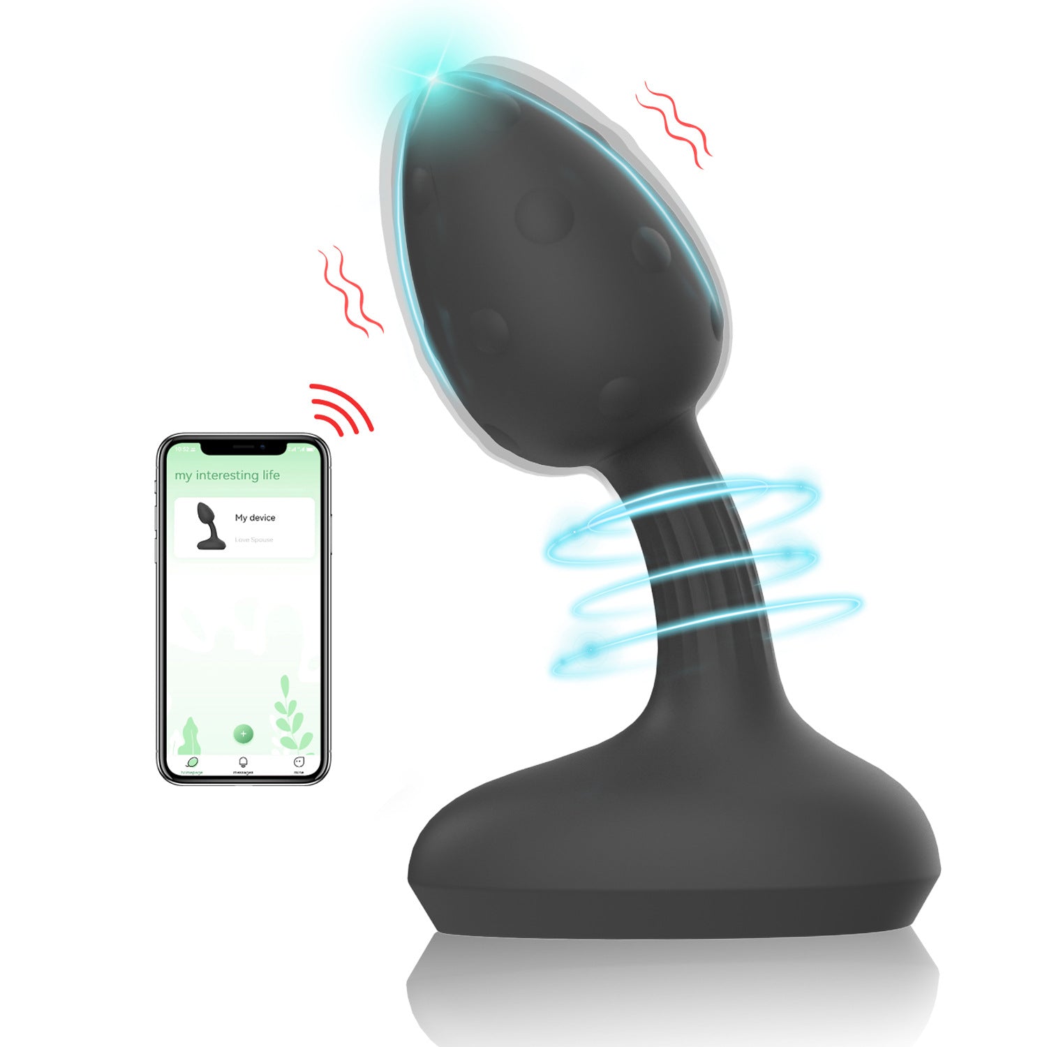 Vibrating Anal Plug | APP & Remote Control | Liquid-Coated Rechargeable