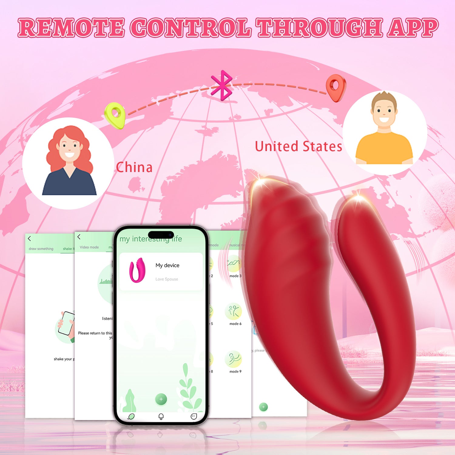 U-Shape G-spot Vibrator | APP & Remote Control | Couples