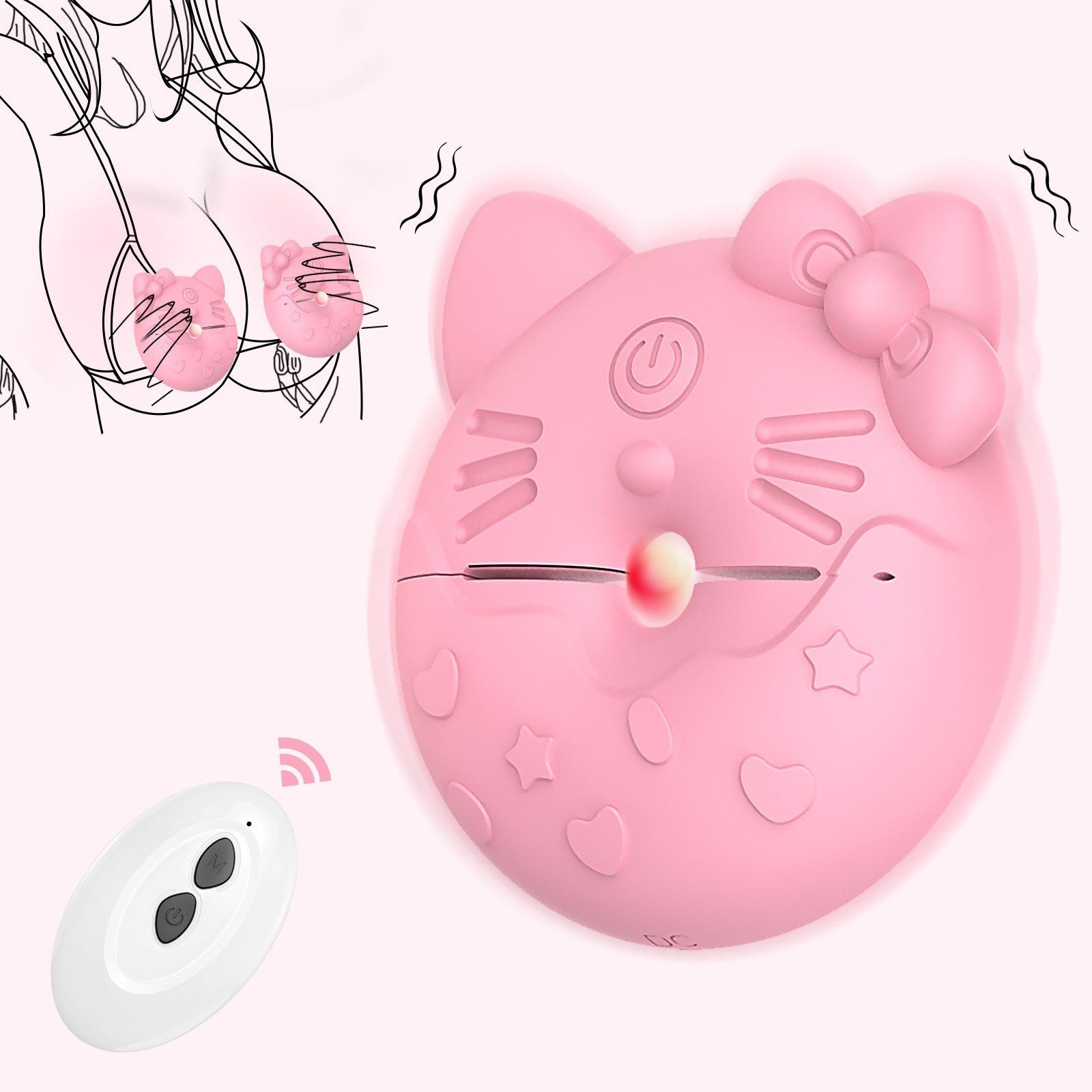 Nipple Clamp Vibrator | Wireless Remote Control | Breast Massager