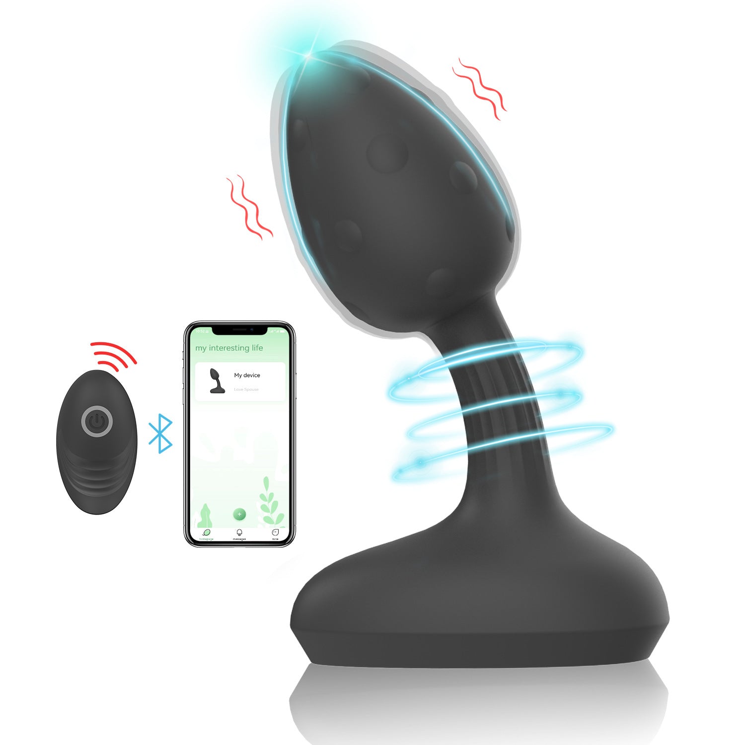 Vibrating Anal Plug | APP & Remote Control | Liquid-Coated Rechargeable